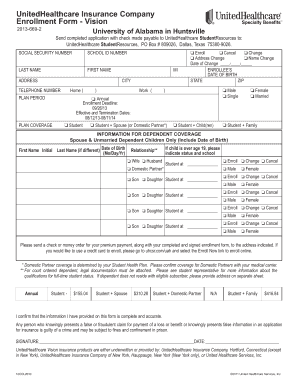 UnitedHealthcare Vision Insurance Enrollment Form