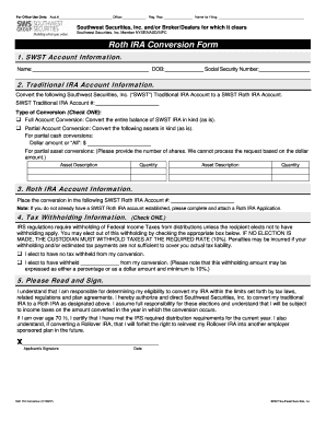 Roth IRA Conversion Form