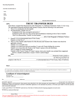 California Trust Transfer Deed