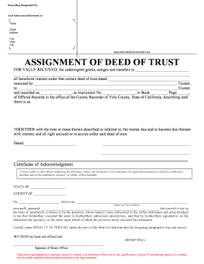 Assignment of Deed of Trust