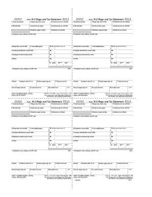 Form W-2 Wage and Tax Statement 2015