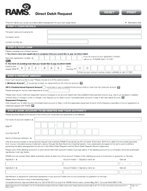 Direct Debit Request Form