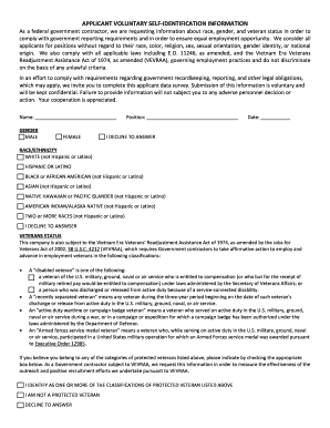 Applicant Voluntary Self-Identification Form