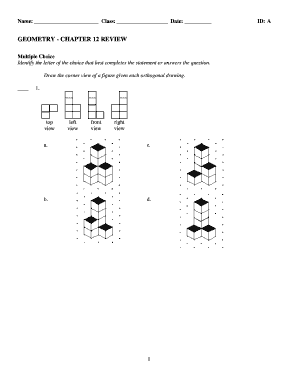 Geometry Chapter 12 Review Test
