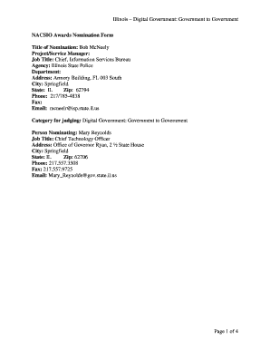 NACSIO Awards Nomination Form
