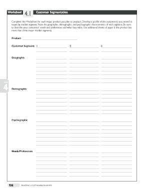 Business Planning Worksheets