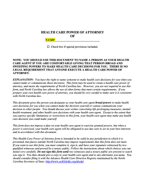 Health Care Power of Attorney