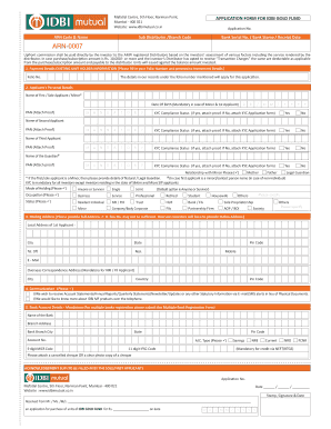 IDBI Gold Fund Application Form