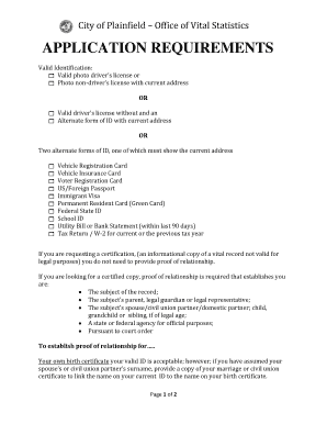 New Jersey Vital Records Application