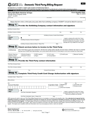 Domestic Third Party Billing Request Form