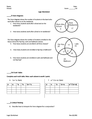 Logic Worksheet