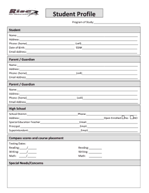 Student Profile Form
