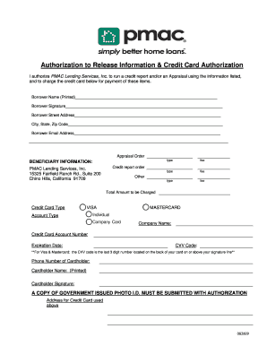 Credit Report and Appraisal Authorization Form