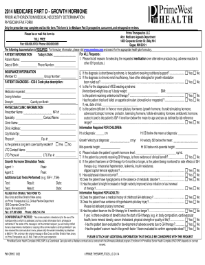 Medicare Part D Growth Hormone Prior Authorization Form