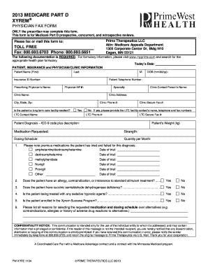 Medicare Part D Physician Fax Form