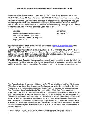 Request for Redetermination of Medicare Prescription Drug Denial
