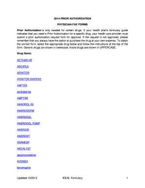 Prior Authorization Physician Fax Form
