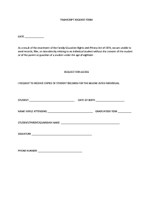 Transcript Request Form