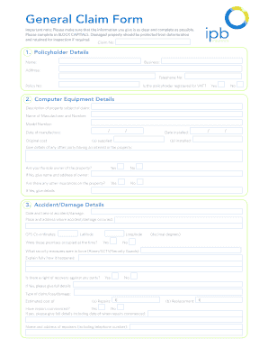 General Claim Form