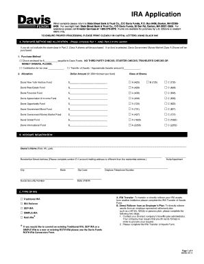 IRA Application Form
