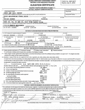FEMA Elevation Certificate