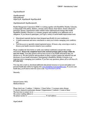 HealthFlex Introductory Letter