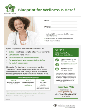 Quest Diagnostics Blueprint for Wellness Screening