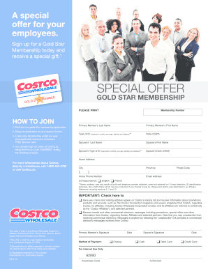 Costco Gold Star Membership Application