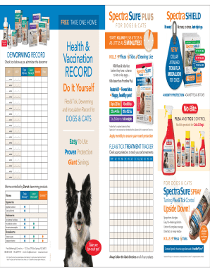 Pet Flea, Tick, and Deworming Record