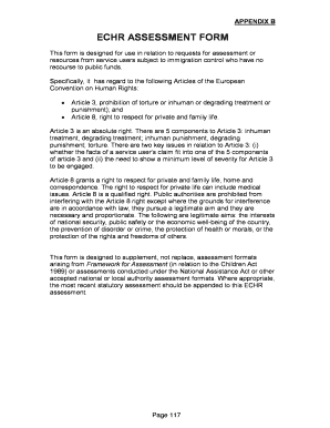 ECHR Assessment Form