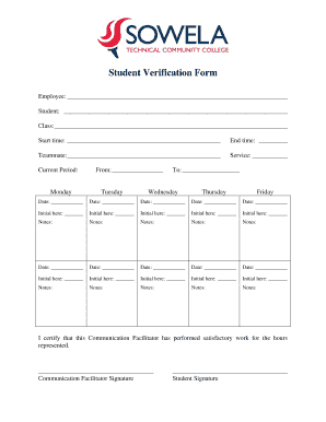 Student Verification Form