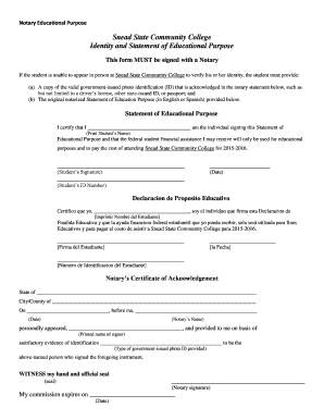 Notary Statement of Educational Purpose