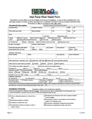 Heat Pump Water Heater Rebate Form