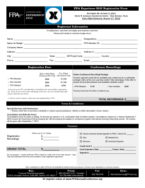 FPA Annual Conference Registration Form