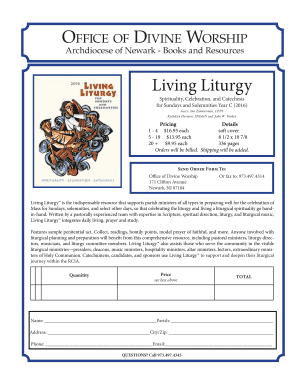 Living Liturgy Order Form