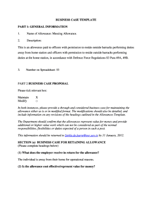 BUSINESS CASE TEMPLATE - per - per gov