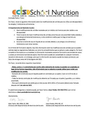 Formulario de Modificación de Comida