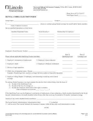 Dental COBRA Election Form