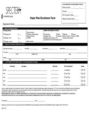 Vision Plan Enrollment Form
