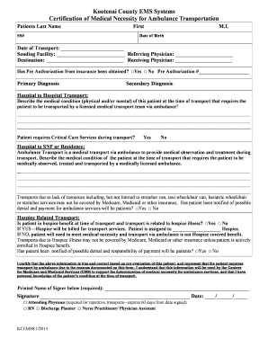 Kootenai County EMS Ambulance Transport Certification