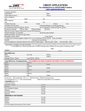 Credit Application Form