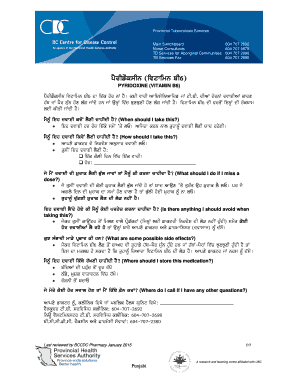 Punjabi Vitamin B6 Medication Instructions