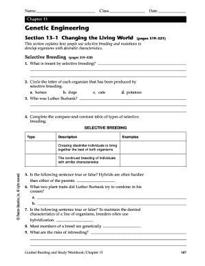 Genetic Engineering Study Workbook