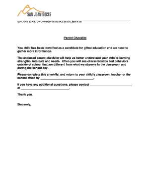 Letter to Accompany Parent doc