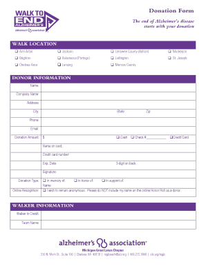 Charitable Donation Form