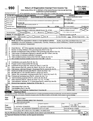 IRS Form 990 Return of Organization Exempt From Income Tax