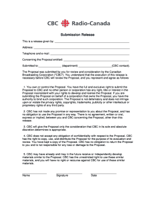Submission Release Form