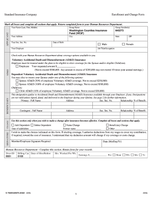 Voluntary AD&D Insurance Enrollment Form