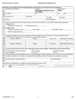 Voluntary Life Insurance Enrollment Form