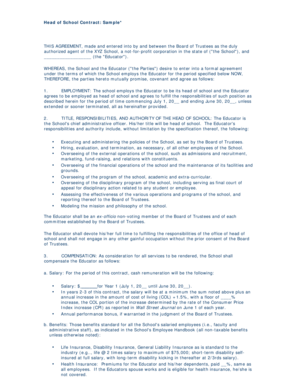 Head of School Contract Sample* - isacs